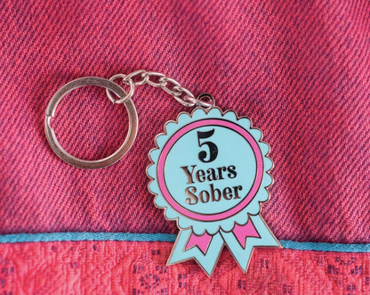 5 Year Sober Keyring