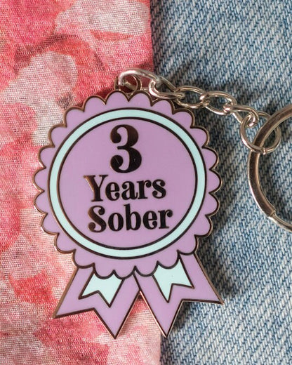 3 Year Sober Keyring