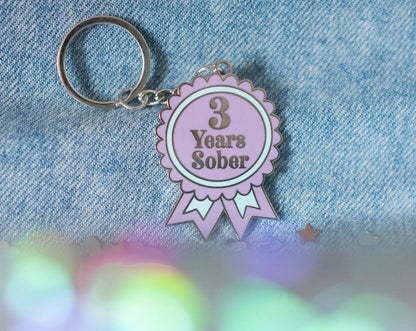 3 Year Sober Keyring