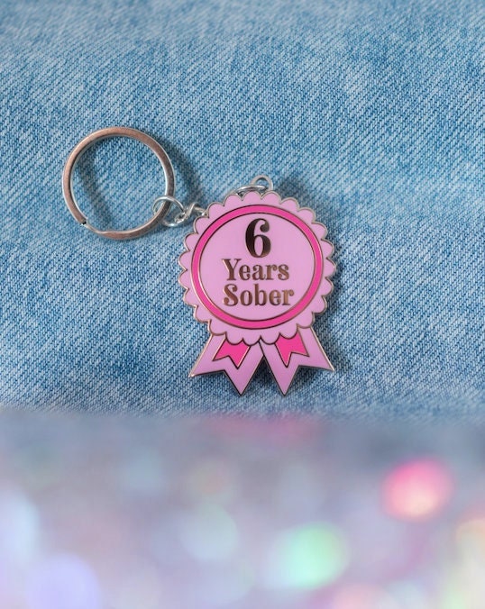 6 Year Sober Keyring