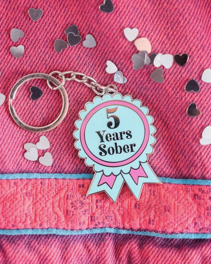 5 Year Sober Keyring