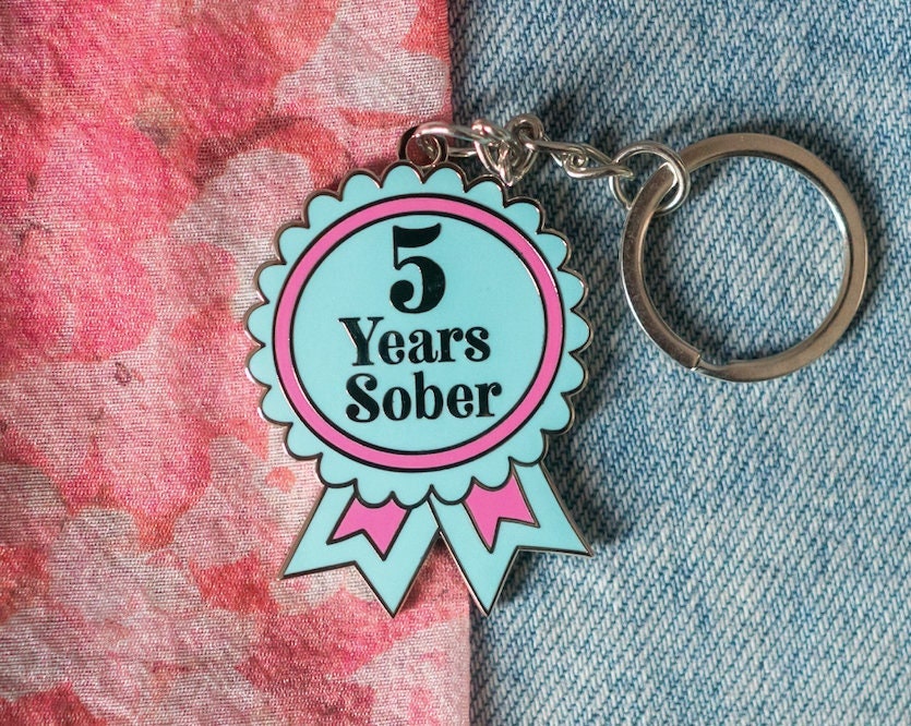 5 Year Sober Keyring