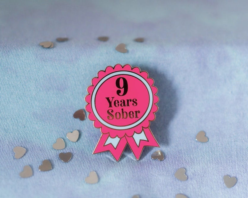 9 Years Sober Pin