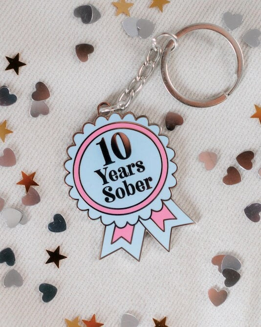 10 Year Sober Keyring