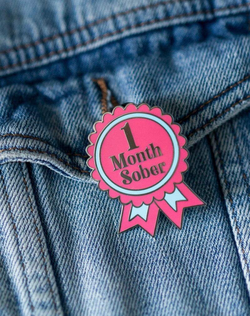 1 Month Sober Pin