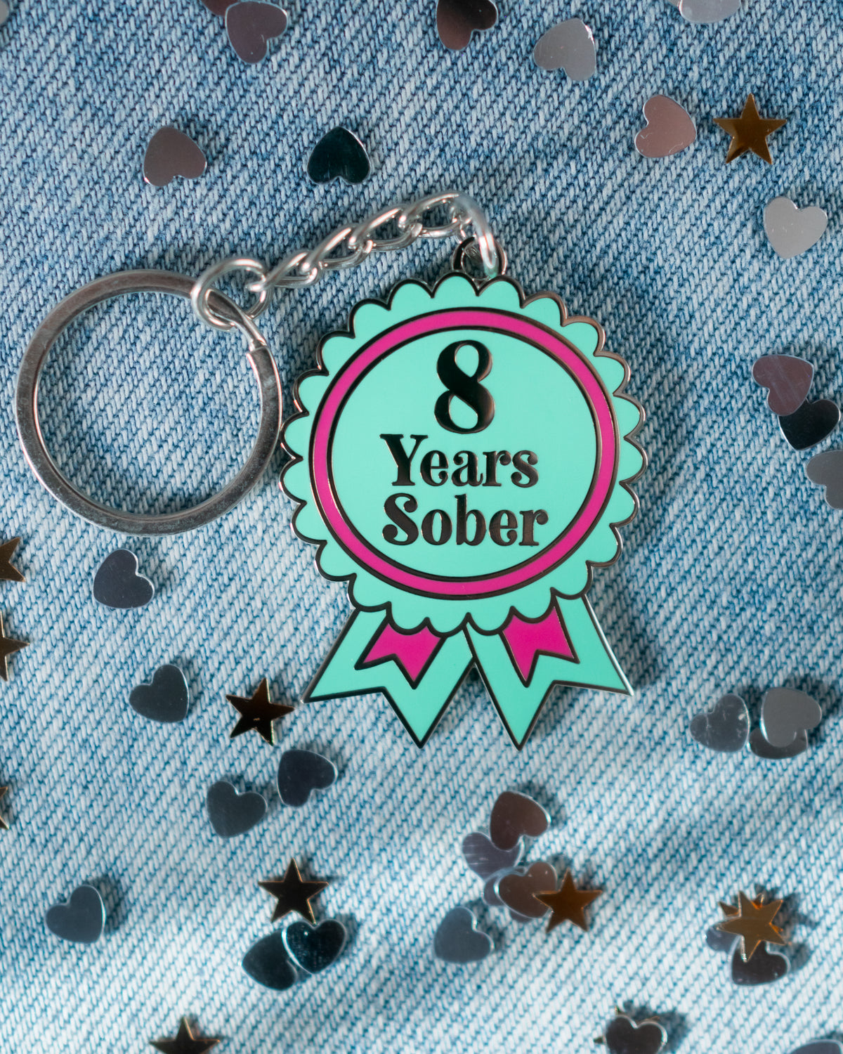 Sober Milestone Keyring [1 Month - 10 Years Milestones Available]