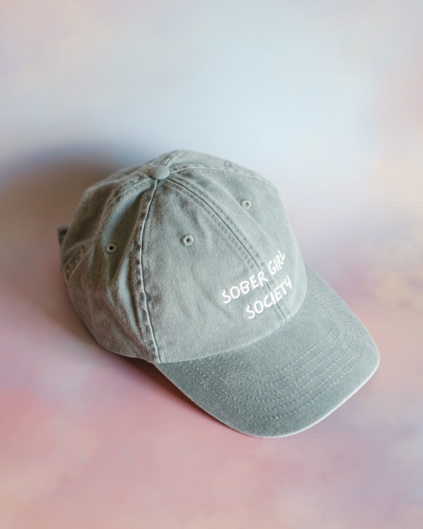 Sober Girl Society Sage Green Cap