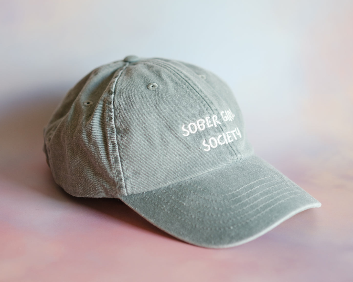 Sober Girl Society Sage Green Cap