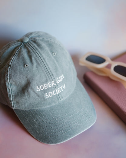 Sober Girl Society Sage Green Cap
