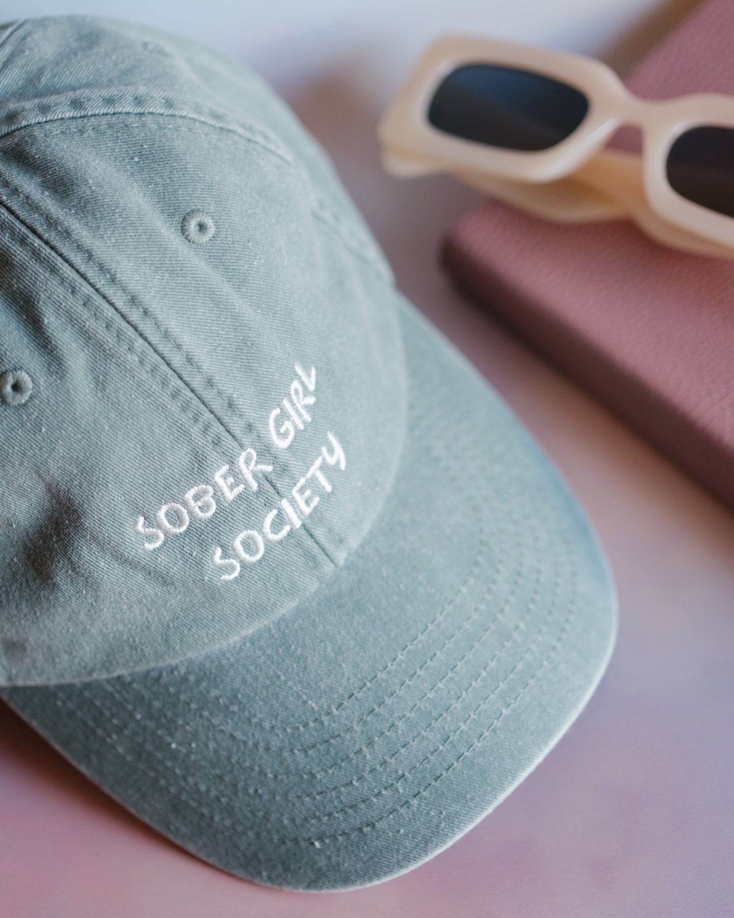 Sober Girl Society Sage Green Cap