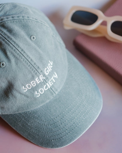Sober Girl Society Sage Green Cap