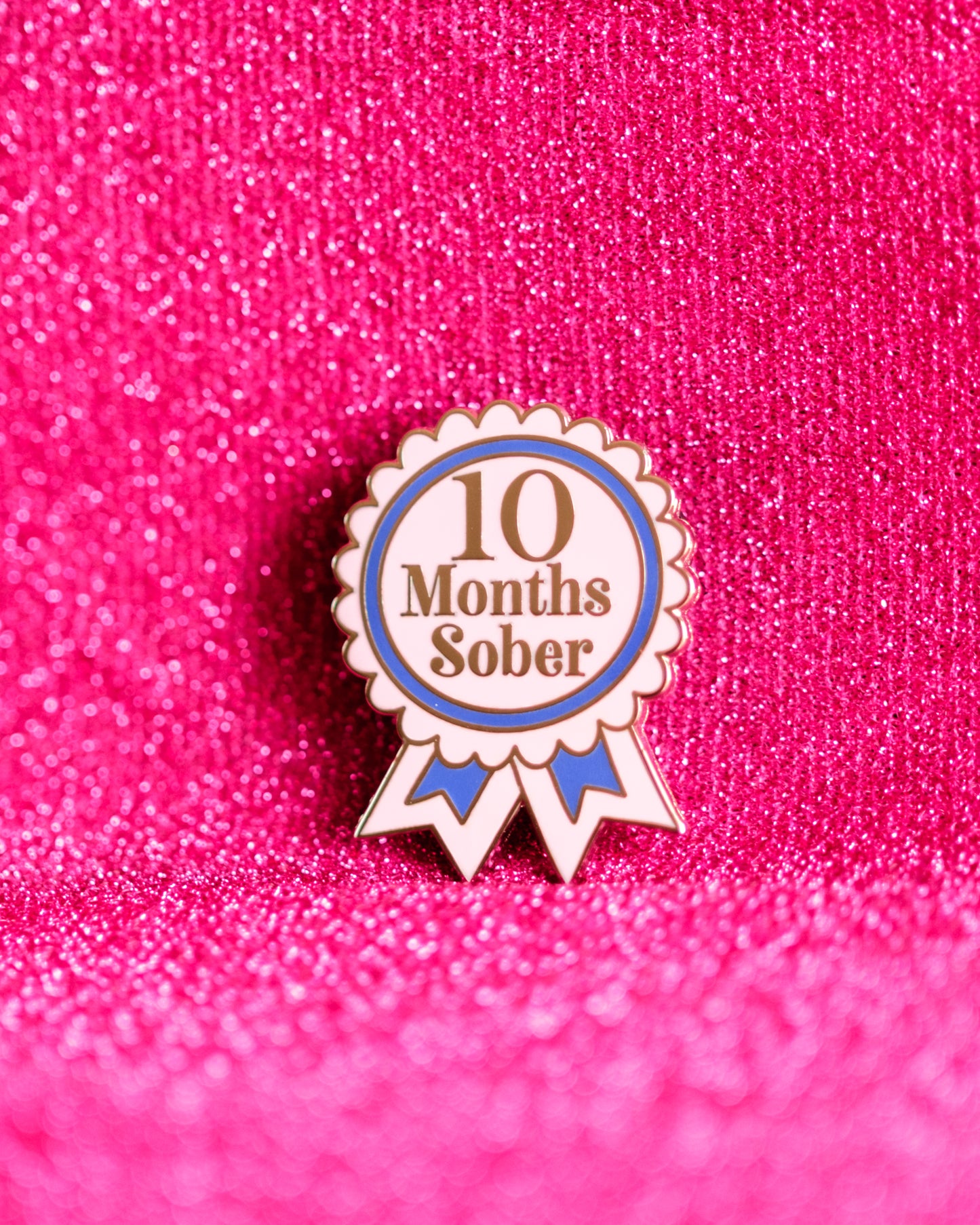 10 Months Sober Pin