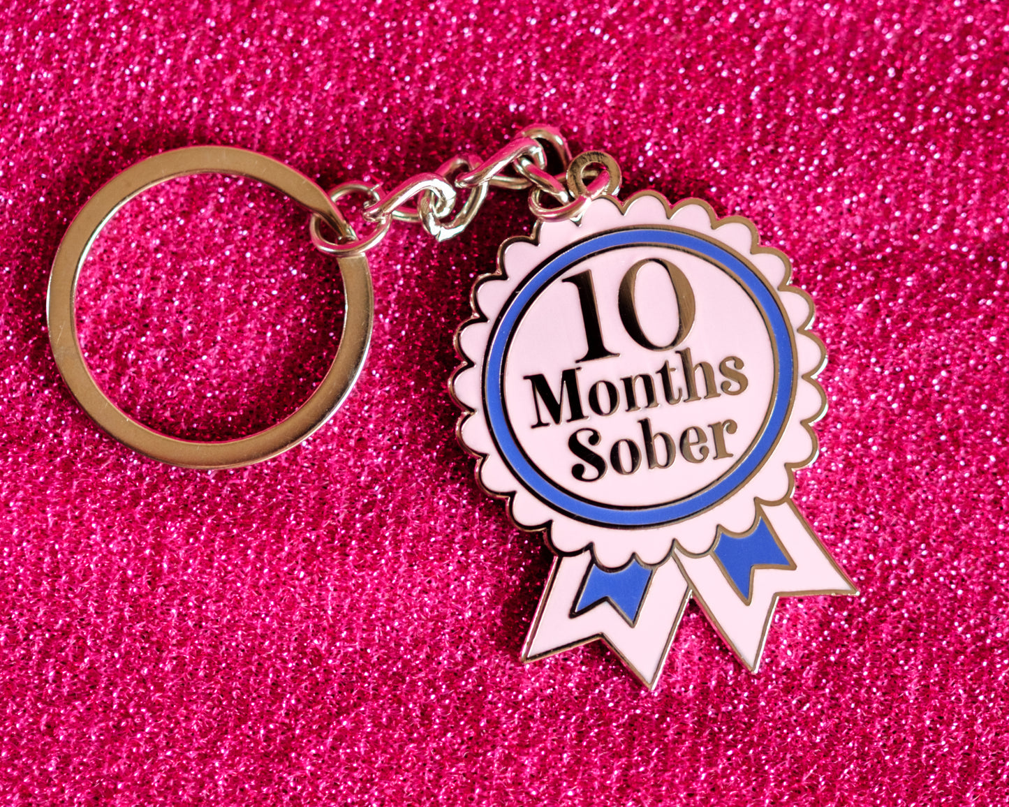 10 Month Sober Keyring
