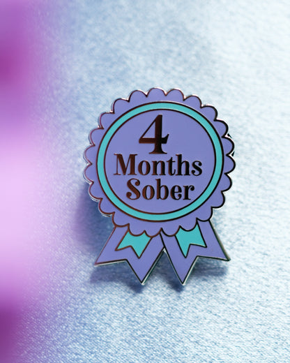 4 Months Sober Pin