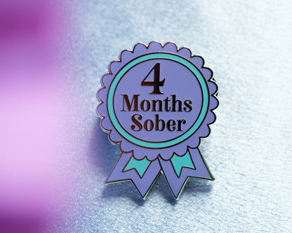 4 Months Sober Pin