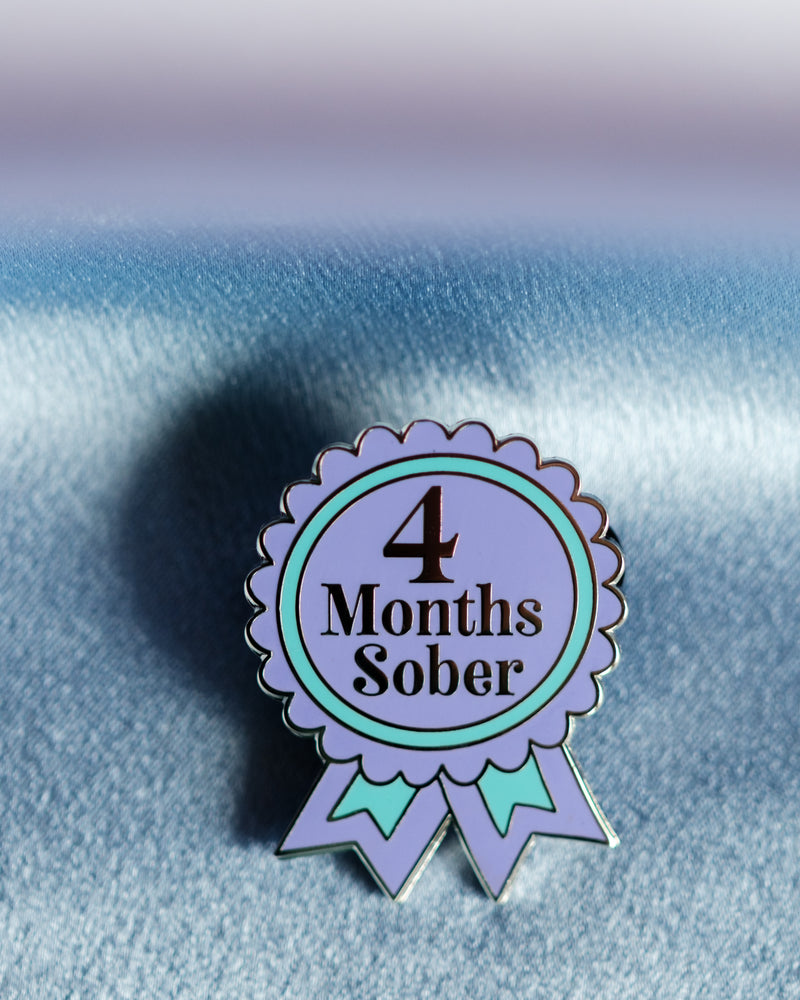 4 Months Sober Pin