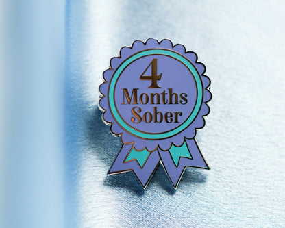 4 Months Sober Pin