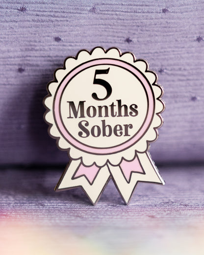 5 Months Sober Pin