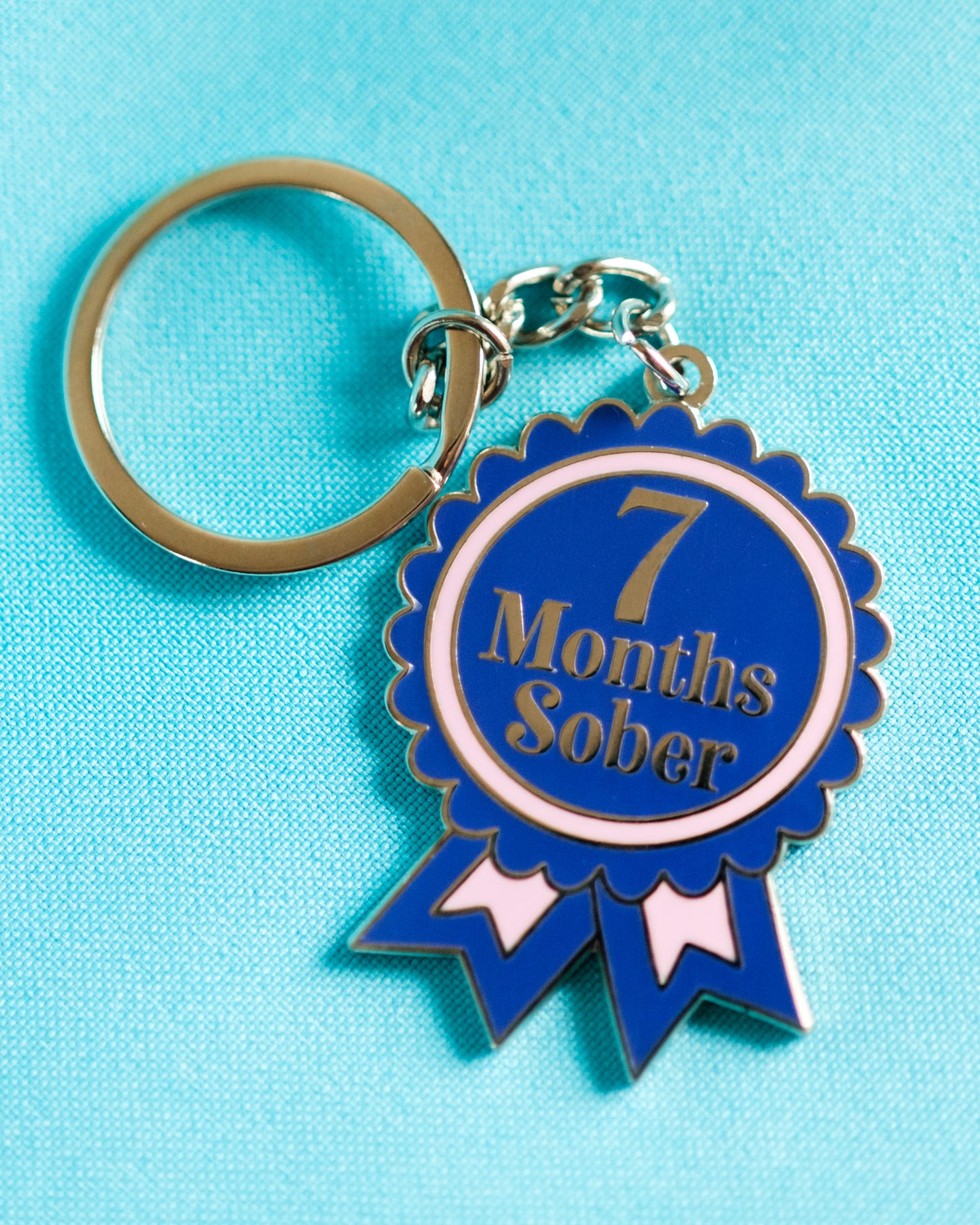 7 Month Sober Keyring