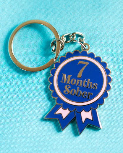 7 Month Sober Keyring