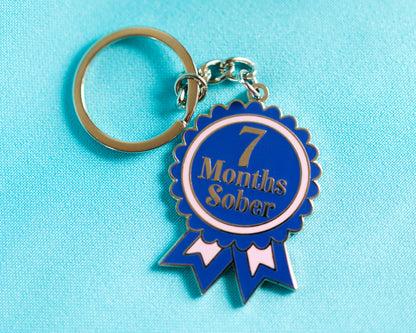 7 Month Sober Keyring