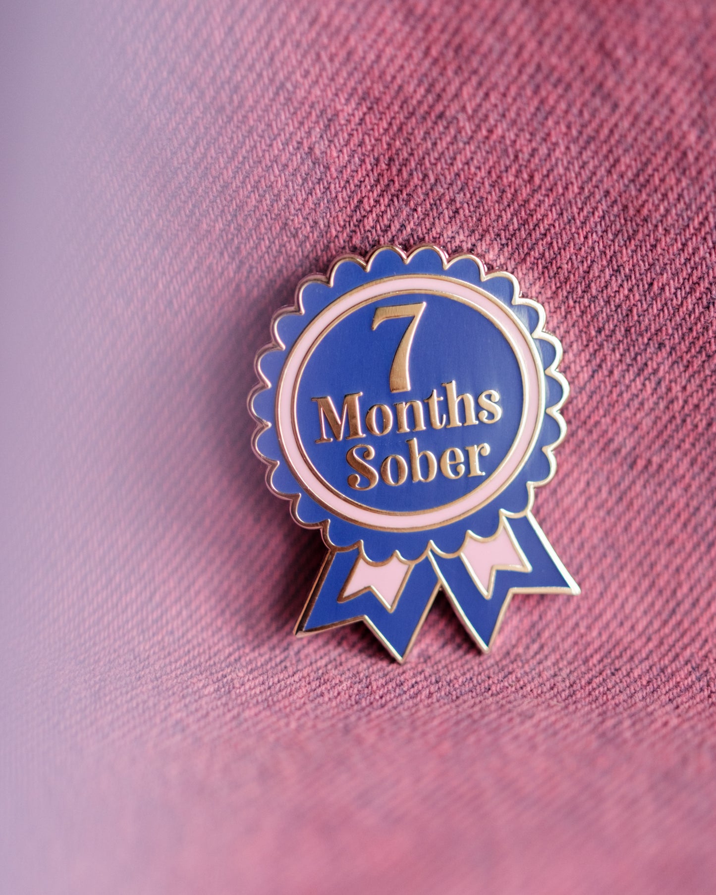 7 Months Sober Pin