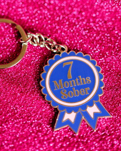 7 Month Sober Keyring