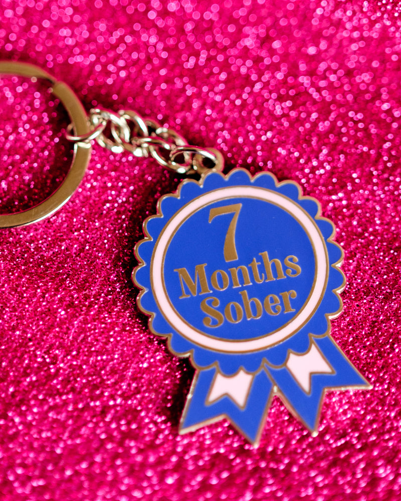 7 Month Sober Keyring