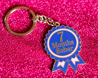 7 Month Sober Keyring