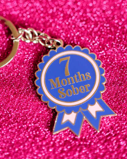 7 Month Sober Keyring