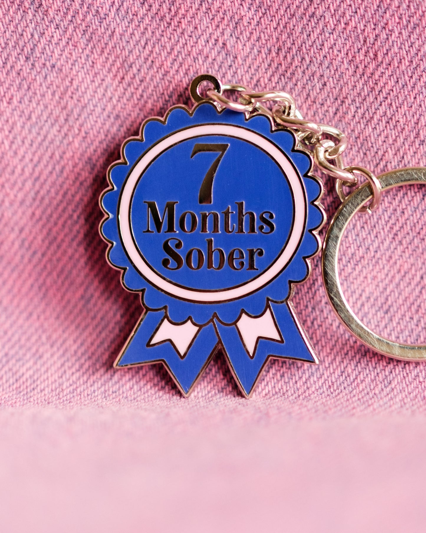7 Month Sober Keyring